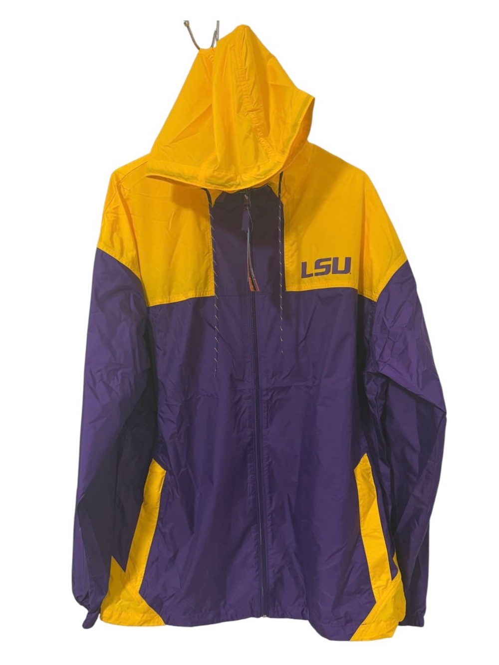 Columbia LSU Tigers Flash Challenger II Windbreaker Jacket Purple Gold Men’s L
